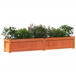 vidaXL Jardinieră de grădină, maro ceruit, 180x31x31 cm lemn masiv pin
