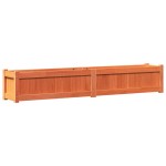 vidaXL Jardinieră de grădină, maro ceruit, 180x31x31 cm lemn masiv pin