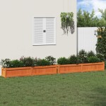 vidaXL Jardiniere de grădină, 2 buc., maro ceruit, lemn masiv de pin vidaXL Jardiniere de grădină, 2 buc., maro ceruit, lemn masiv de pin