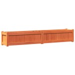 vidaXL Jardiniere de grădină, 2 buc., maro ceruit, lemn masiv de pin vidaXL Jardiniere de grădină, 2 buc., maro ceruit, lemn masiv de pin