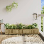 vidaXL Jardinieră de grădină, 180x31x31 cm, lemn de pin tratat vidaXL Jardinieră de grădină, 180x31x31 cm, lemn de pin tratat