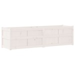 vidaXL Jardinieră de grădină, alb, 180x50x50 cm, lemn masiv de pin vidaXL Jardinieră de grădină, alb, 180x50x50 cm, lemn masiv de pin