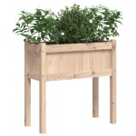 vidaXL Jardiniere de grădină cu picioare, 2 buc., lemn masiv de pin