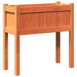 vidaXL Jardiniere grădină cu picioare, 2 buc., maro ceruit, lemn pin vidaXL Jardiniere grădină cu picioare, 2 buc., maro ceruit, lemn pin