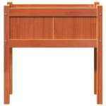 vidaXL Jardiniere grădină cu picioare, 2 buc., maro ceruit, lemn pin vidaXL Jardiniere grădină cu picioare, 2 buc., maro ceruit, lemn pin