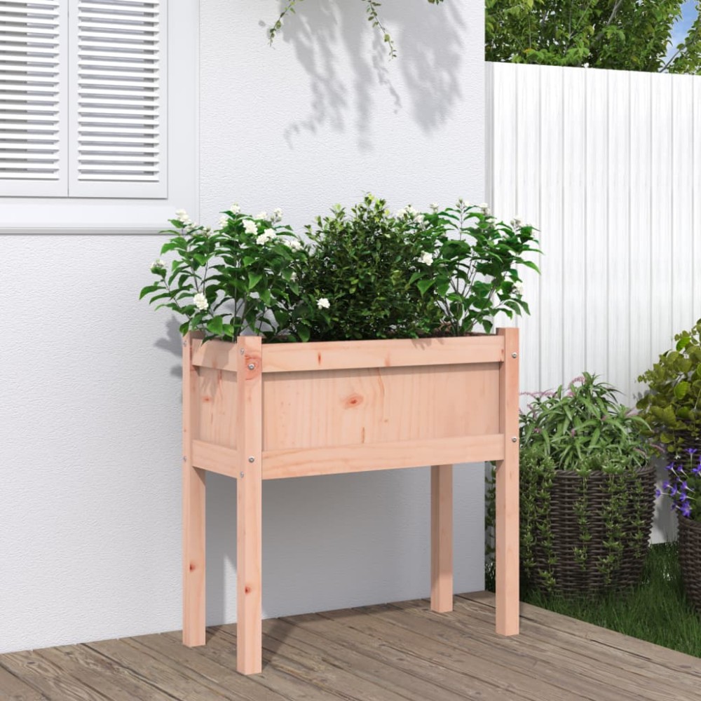 vidaXL Jardinieră de grădină cu picioare 70x31x70cm lemn masiv Douglas