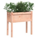 vidaXL Jardiniere de grădină cu picioare, 2 buc., lemn masiv douglas vidaXL Jardiniere de grădină cu picioare, 2 buc., lemn masiv douglas