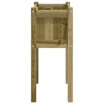 vidaXL Jardinier de grădină cu picioare, 70x31x70 cm, lemn pin tratat