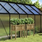 vidaXL Jardiniere de gradina cu picioare 2 buc. lemn de pin impregnat vidaXL Jardiniere de gradina cu picioare 2 buc. lemn de pin impregnat