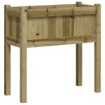 vidaXL Jardiniere de gradina cu picioare 2 buc. lemn de pin impregnat vidaXL Jardiniere de gradina cu picioare 2 buc. lemn de pin impregnat