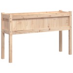 vidaXL Jardiniere de grădină cu picioare, 2 buc., lemn masiv de pin vidaXL Jardiniere de grădină cu picioare, 2 buc., lemn masiv de pin