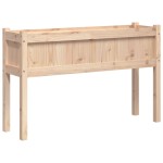 vidaXL Jardiniere de grădină cu picioare, 2 buc., lemn masiv de pin vidaXL Jardiniere de grădină cu picioare, 2 buc., lemn masiv de pin