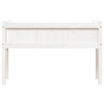 vidaXL Jardinier de grădină cu picioare, alb, 110x31x70 cm, lemn masiv