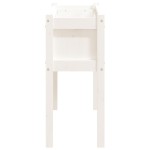 vidaXL Jardinier de grădină cu picioare, alb, 110x31x70 cm, lemn masiv