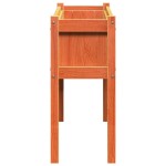 vidaXL Jardinieră grădină cu picioare maro ceruit 110x31x70cm lemn pin vidaXL Jardinieră grădină cu picioare maro ceruit 110x31x70cm lemn pin