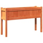 vidaXL Jardinieră grădină cu picioare maro ceruit 110x31x70cm lemn pin vidaXL Jardinieră grădină cu picioare maro ceruit 110x31x70cm lemn pin