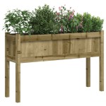 vidaXL Jardiniere de gradina cu picioare 2 buc. lemn de pin impregnat vidaXL Jardiniere de gradina cu picioare 2 buc. lemn de pin impregnat