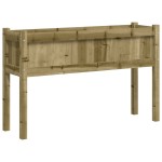 vidaXL Jardiniere de gradina cu picioare 2 buc. lemn de pin impregnat vidaXL Jardiniere de gradina cu picioare 2 buc. lemn de pin impregnat