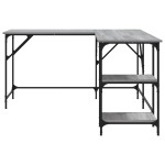 vidaXL Birou, gri sonoma, 139x139x75 cm, lemn prelucrat
