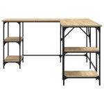 vidaXL Birou, stejar sonoma, 139x139x75 cm, lemn prelucrat