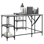 vidaXL Birou, gri sonoma, 139x139x75 cm, lemn prelucrat