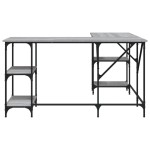 vidaXL Birou, gri sonoma, 139x139x75 cm, lemn prelucrat