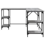 vidaXL Birou, gri sonoma, 139x139x75 cm, lemn prelucrat