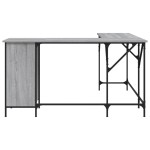 vidaXL Birou, gri sonoma, 141x141x75 cm, lemn prelucrat