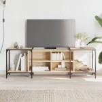 vidaXL Comodă TV, stejar sonoma, 153x37x50 cm, lemn prelucrat vidaXL Comodă TV, stejar sonoma, 153x37x50 cm, lemn prelucrat