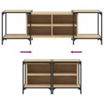 vidaXL Comodă TV, stejar sonoma, 153x37x50 cm, lemn prelucrat vidaXL Comodă TV, stejar sonoma, 153x37x50 cm, lemn prelucrat