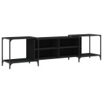 vidaXL Comodă TV, negru, 203x37x50 cm, lemn prelucrat