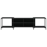 vidaXL Comodă TV, negru, 203x37x50 cm, lemn prelucrat