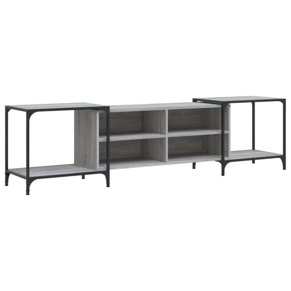 vidaXL Comodă TV, gri sonoma, 203x37x50 cm, lemn prelucrat