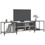 vidaXL Comodă TV, gri sonoma, 203x37x50 cm, lemn prelucrat vidaXL Comodă TV, gri sonoma, 203x37x50 cm, lemn prelucrat