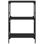 vidaXL Bibliotecă cu 3 niveluri, negru, 59x35x90,5 cm lemn compozit vidaXL Bibliotecă cu 3 niveluri, negru, 59x35x90,5 cm lemn compozit