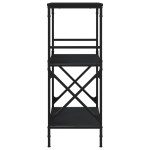 vidaXL Bibliotecă cu 3 niveluri, negru, 59x35x90,5 cm lemn compozit vidaXL Bibliotecă cu 3 niveluri, negru, 59x35x90,5 cm lemn compozit