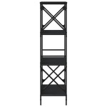 vidaXL Bibliotecă cu 4 niveluri, negru, 59x35x132 cm, lemn prelucrat vidaXL Bibliotecă cu 4 niveluri, negru, 59x35x132 cm, lemn prelucrat
