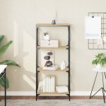 vidaXL Bibliotecă 4 niveluri stejar sonoma 59x35x132 cm lemn prelucrat vidaXL Bibliotecă 4 niveluri stejar sonoma 59x35x132 cm lemn prelucrat