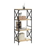 vidaXL Bibliotecă 4 niveluri stejar sonoma 59x35x132 cm lemn prelucrat vidaXL Bibliotecă 4 niveluri stejar sonoma 59x35x132 cm lemn prelucrat