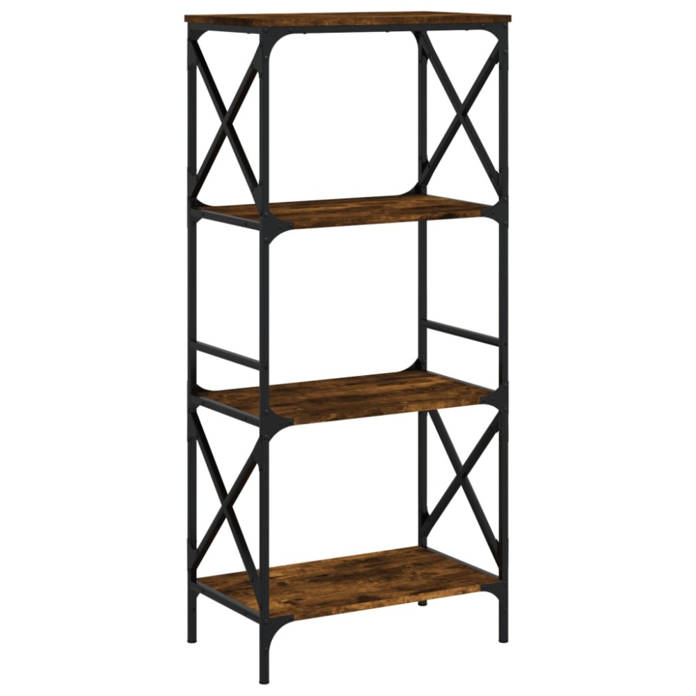 vidaXL Bibliotecă 4 niveluri stejar afumat 59x35x132 cm lemn prelucrat