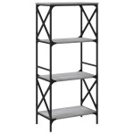 vidaXL Bibliotecă cu 4 niveluri gri sonoma 59x35x132 cm lemn prelucrat vidaXL Bibliotecă cu 4 niveluri gri sonoma 59x35x132 cm lemn prelucrat