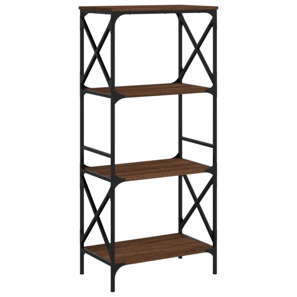 vidaXL Bibliotecă 4 niveluri, stejar maro 59x35x132 cm, lemn prelucrat