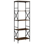 vidaXL Bibliotecă cu 5 niveluri, stejar fumuriu, 59x35x171 cm, lemn vidaXL Bibliotecă cu 5 niveluri, stejar fumuriu, 59x35x171 cm, lemn
