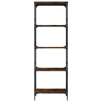 vidaXL Bibliotecă cu 5 niveluri, stejar fumuriu, 59x35x171 cm, lemn vidaXL Bibliotecă cu 5 niveluri, stejar fumuriu, 59x35x171 cm, lemn