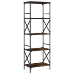 vidaXL Bibliotecă cu 5 niveluri, stejar fumuriu, 59x35x171 cm, lemn vidaXL Bibliotecă cu 5 niveluri, stejar fumuriu, 59x35x171 cm, lemn