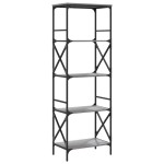 vidaXL Bibliotecă cu 5 niveluri gri sonoma 59x35x171 cm lemn prelucrat vidaXL Bibliotecă cu 5 niveluri gri sonoma 59x35x171 cm lemn prelucrat