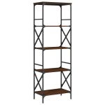 vidaXL Bibliotecă 5 niveluri, stejar maro, 59x35x171cm, lemn prelucrat vidaXL Bibliotecă 5 niveluri, stejar maro, 59x35x171cm, lemn prelucrat