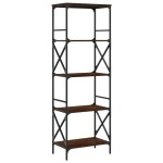 vidaXL Bibliotecă 5 niveluri, stejar maro, 59x35x171cm, lemn prelucrat vidaXL Bibliotecă 5 niveluri, stejar maro, 59x35x171cm, lemn prelucrat