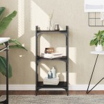 vidaXL Bibliotecă cu 3 niveluri, negru, 40x30x86 cm, lemn prelucrat vidaXL Bibliotecă cu 3 niveluri, negru, 40x30x86 cm, lemn prelucrat