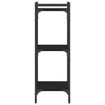 vidaXL Bibliotecă cu 3 niveluri, negru, 40x30x86 cm, lemn prelucrat vidaXL Bibliotecă cu 3 niveluri, negru, 40x30x86 cm, lemn prelucrat